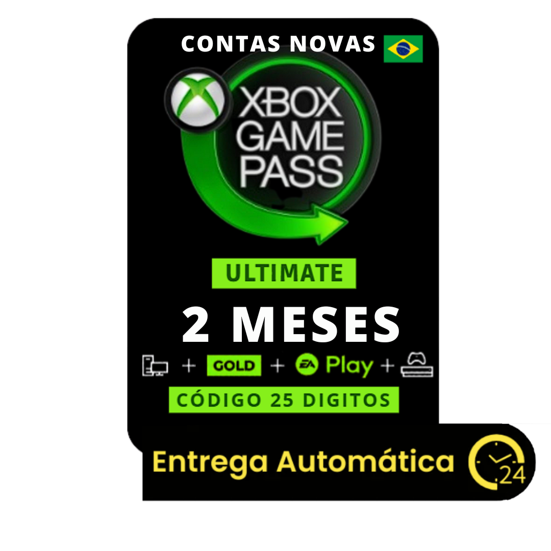 Xbox Game Pass Ultimate  [Contas Novas] - 2 Meses - Código 25 Dígitos - Apenas Novos Usuários