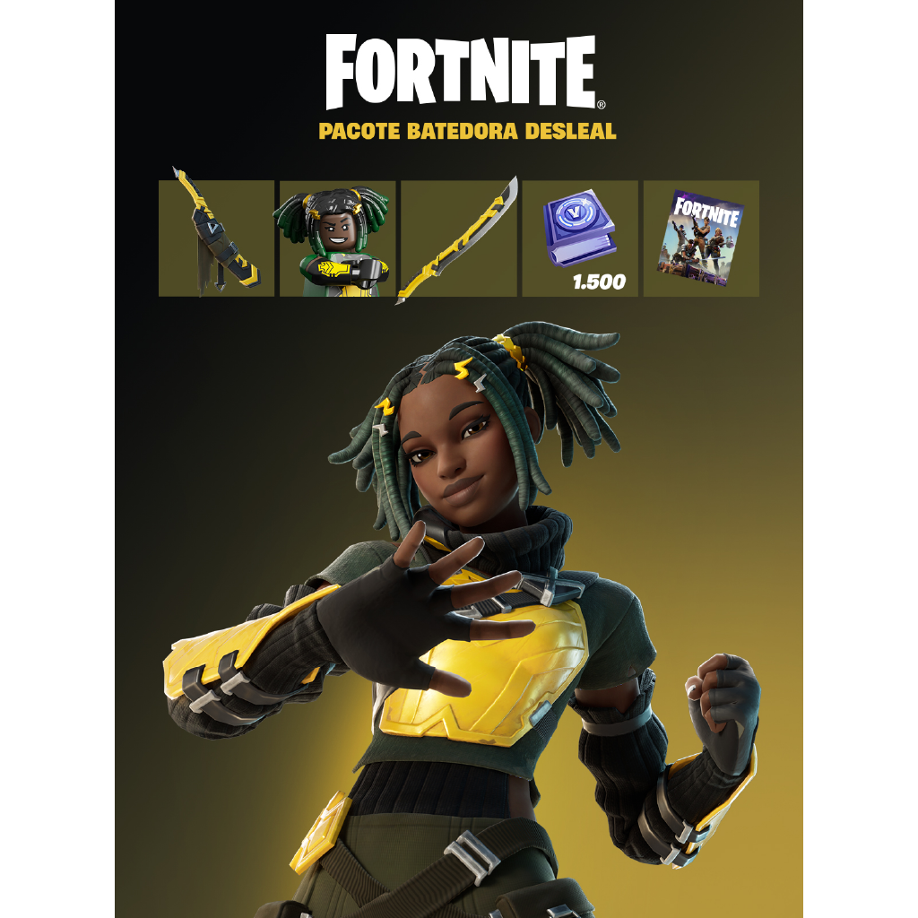 Fortnite - Pacote Batedora Desleal + 1,500 V-Bucks - Xbox ARG