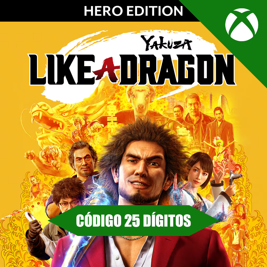 Yakuza Like a Dragon Hero Xbox REGIÃO - Código 25 Dígitos